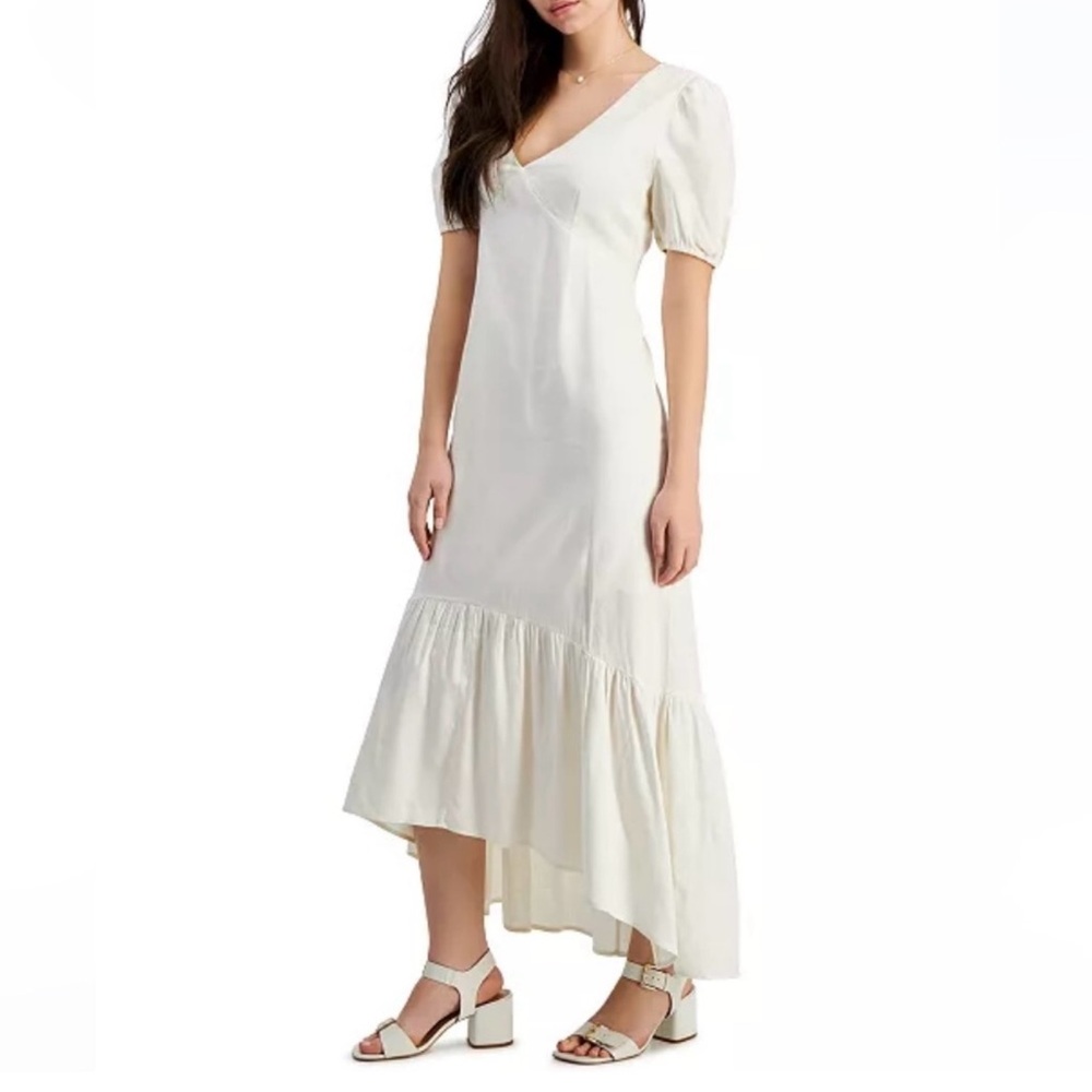Tinsel Cream High Low Dress